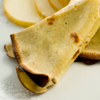 Blue Cheese and Pear Crepes