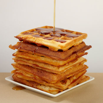 Waffle Sticks with Peanut-Cinnamon Syrup