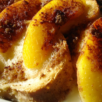 Baked French Toast with Peaches
