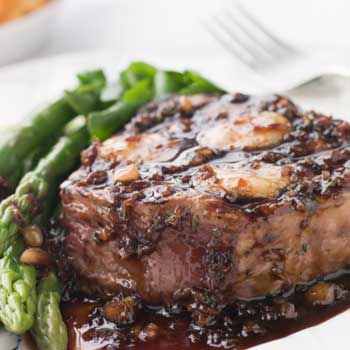 Balsamic Petit Filet with Blue Cheese
