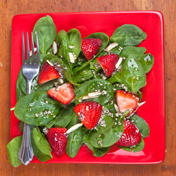 Sesame Strawberry Spinach Salad