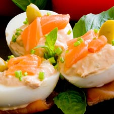 Elegant Eggs Filled with Salmon