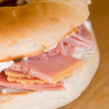 Ham and Cheese Bagels